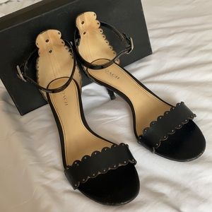 Coach Monica studded leather kitten heel sandal 7b